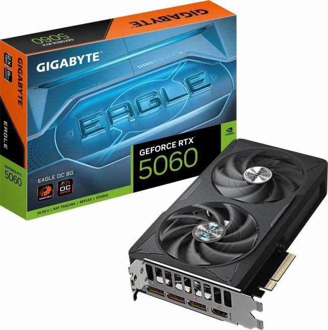 Видеокарта Gigabyte GV-N5060EAGLE OC-8GD 1.0 — для бизнеса и офиса