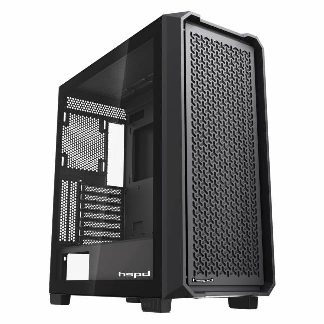 Корпус без блока питания HSPD F750-TGBK — для бизнеса и офиса Корпус без блока питания HSPD F750-TGBK — для бизнеса и офиса
