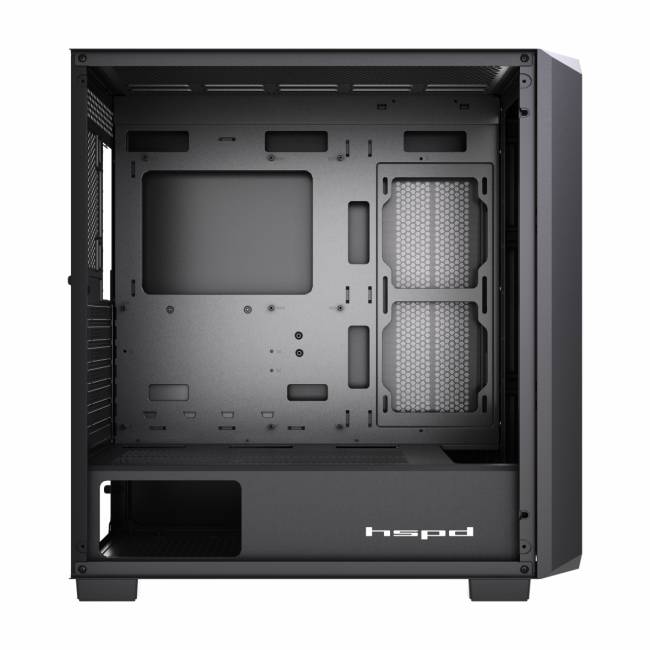 Корпус без блока питания HSPD F750-TGBK — для бизнеса и офиса Корпус без блока питания HSPD F750-TGBK — для бизнеса и офиса
