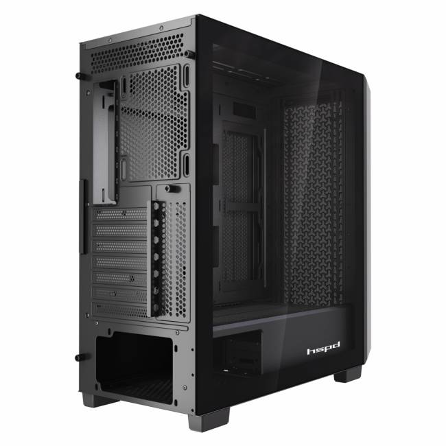 Корпус без блока питания HSPD F750-TGBK — для бизнеса и офиса Корпус без блока питания HSPD F750-TGBK — для бизнеса и офиса