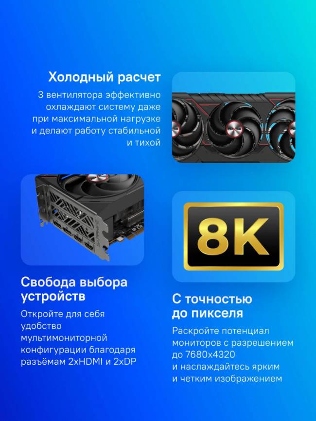 Видеокарта Sapphire 11348-03-20G — для бизнеса и офиса Видеокарта Sapphire 11348-03-20G — для бизнеса и офиса