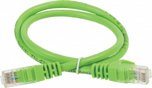 Коммутационный шнур (патч-корд), кат.5Е UTP, LSZH, 3м, зеленый ITK RJ45(m) - RJ45(m) Cat. 5e U/UTP PVC 3м зелёный