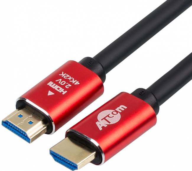 Кабель HDMI 5 m (Red/Gold, в пакете) VER 2.0 ATcom HDMI 2.0 (m) - HDMI 2.0 (m) 5 м — для бизнеса и офиса Кабель HDMI 5 m (Red/Gold, в пакете) VER 2.0 ATcom HDMI 2.0 (m) - HDMI 2.0 (m) 5 м — для бизнеса и офиса