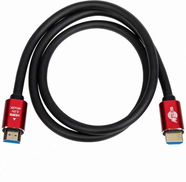 Кабель HDMI 5 m (Red/Gold, в пакете) VER 2.0 ATcom HDMI 2.0 (m) - HDMI 2.0 (m) 5 м — для бизнеса и офиса Кабель HDMI 5 m (Red/Gold, в пакете) VER 2.0 ATcom HDMI 2.0 (m) - HDMI 2.0 (m) 5 м — для бизнеса и офиса