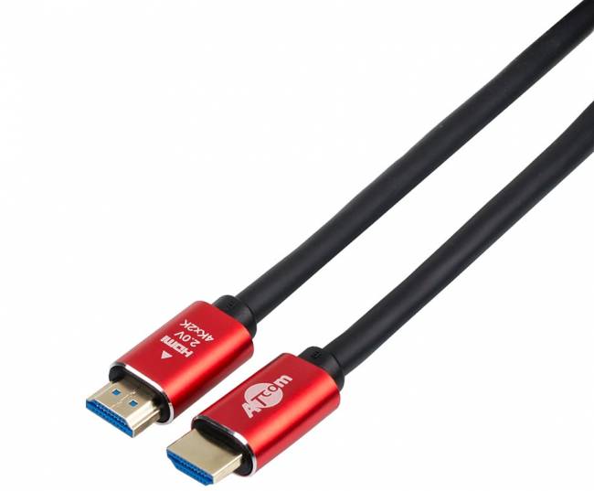 Кабель HDMI 5 m (Red/Gold, в пакете) VER 2.0 ATcom HDMI 2.0 (m) - HDMI 2.0 (m) 5 м — для бизнеса и офиса Кабель HDMI 5 m (Red/Gold, в пакете) VER 2.0 ATcom HDMI 2.0 (m) - HDMI 2.0 (m) 5 м — для бизнеса и офиса