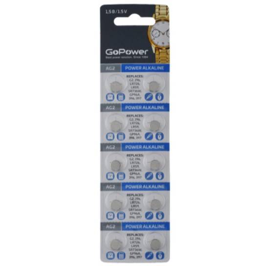 Э\п GoPower AG2 LR726 396 Alkaline 1.5v BL10 — для бизнеса и офиса