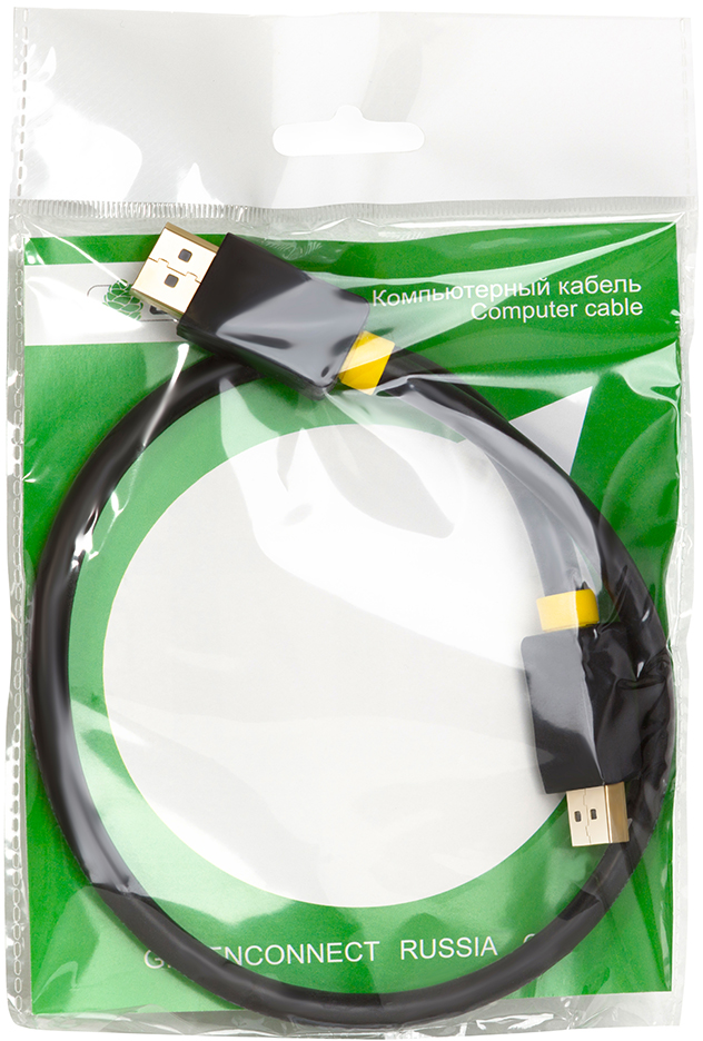 Greenconnect Кабель 1.0m DisplayPort v1.2, 20M/20M, черный, 28/28 AWG, GCR-DP2DP-1.0m Greenconnect DisplayPort (m) - DisplayPort (m) 1м — для бизнеса и офиса Greenconnect Кабель 1.0m DisplayPort v1.2, 20M/20M, черный, 28/28 AWG, GCR-DP2DP-1.0m Greenconnect DisplayPort (m) - DisplayPort (m) 1м — для бизнеса и офиса
