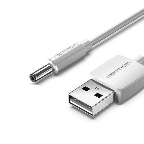 Кабель Vention USB AM/DC-jack 3.5мм M - 1м Белый Vention CEXWF — для бизнеса и офиса Кабель Vention USB AM/DC-jack 3.5мм M - 1м Белый Vention CEXWF — для бизнеса и офиса