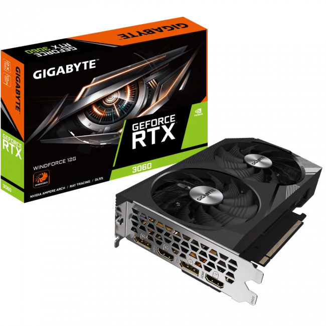 Видеокарта GIGABYTE GV-N3060WF2-12GD — для бизнеса и офиса Видеокарта GIGABYTE GV-N3060WF2-12GD — для бизнеса и офиса