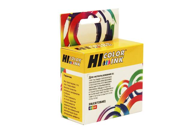 Картридж Hi-Black (HB-C8728AE) для HP DJ 3320/3325/3420, №28, Color — для бизнеса и офиса Картридж Hi-Black (HB-C8728AE) для HP DJ 3320/3325/3420, №28, Color — для бизнеса и офиса