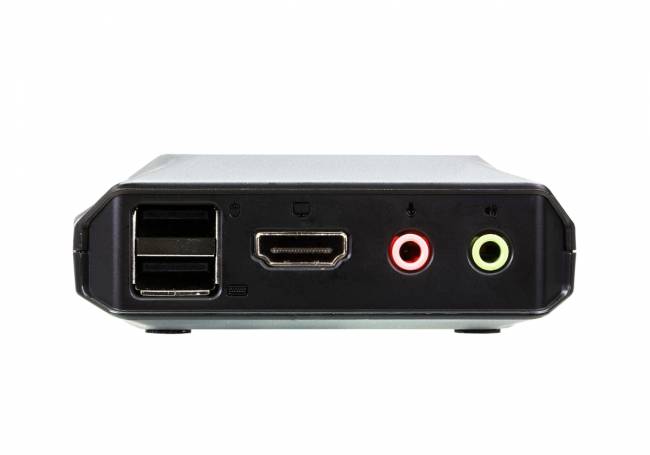 KVM-переключатель ATEN CS22H [CS22H-AT] кабельный, 2 порта, USB, 4K HDMI, пульт удаленного переключения порта ATEN CS22H — для бизнеса и офиса