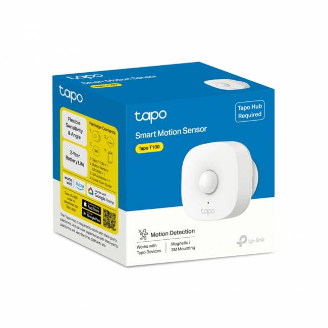 Умный датчик движения TP-Link Tapo T100 — для бизнеса и офиса Умный датчик движения TP-Link Tapo T100 — для бизнеса и офиса
