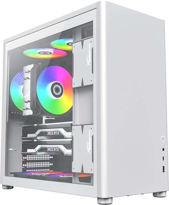 Компьютерный корпус mATX GameMax Spark Full White — для бизнеса и офиса Компьютерный корпус mATX GameMax Spark Full White — для бизнеса и офиса