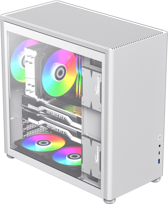 Компьютерный корпус mATX GameMax Spark Full White — для бизнеса и офиса Компьютерный корпус mATX GameMax Spark Full White — для бизнеса и офиса
