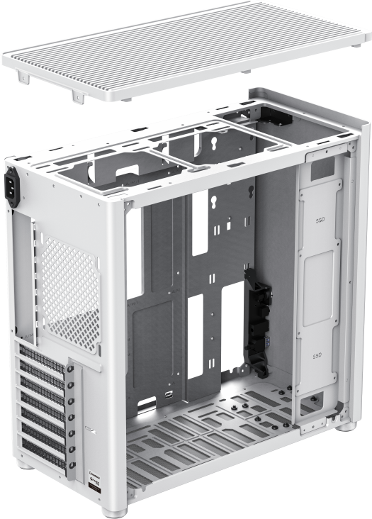 Компьютерный корпус mATX GameMax Spark Full White — для бизнеса и офиса Компьютерный корпус mATX GameMax Spark Full White — для бизнеса и офиса
