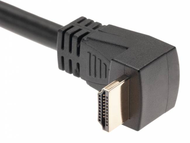 Кабель HDMI<=>HDMI-угловой коннектор 90град 1.8м, 2.0V VCOM <CG523-1.8M> VCOM HDMI (m) - HDMI (m) 1.8м — для бизнеса и офиса