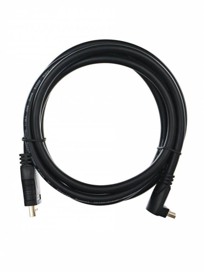 Кабель HDMI<=>HDMI-угловой коннектор 90град 1.8м, 2.0V VCOM <CG523-1.8M> VCOM HDMI (m) - HDMI (m) 1.8м — для бизнеса и офиса