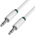 Greenconnect Кабель аудио 0.5m jack 3,5mm/jack 3,5mm белый, зеленая окантовка, ультрагибкий, 28 AWG, M/M, Premium GCR-AVC1662-0.5m, экран, стерео Greenconnect 0.5m jack 3.5mm/jack 3.5mm белый — для бизнеса и офиса