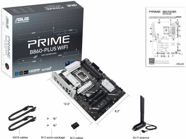 Материнская плата ASUS PRIME B860-PLUS WIFI — для бизнеса и офиса Материнская плата ASUS PRIME B860-PLUS WIFI — для бизнеса и офиса