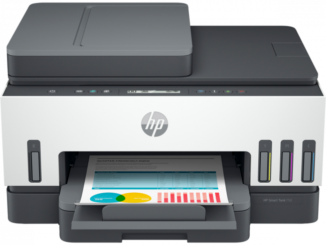 Струйное МФУ HP Smart Tank 750 All-in-One Printer — для бизнеса и офиса Струйное МФУ HP Smart Tank 750 All-in-One Printer — для бизнеса и офиса
