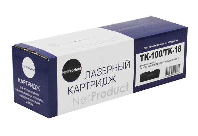 Тонер-картридж NetProduct (N-TK-100/TK-18) для Kyocera KM-1500/FS-1020, 7,2K — для бизнеса и офиса Тонер-картридж NetProduct (N-TK-100/TK-18) для Kyocera KM-1500/FS-1020, 7,2K — для бизнеса и офиса