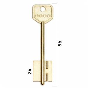 Заготовка дверного ключа Сенат-4 SEN4D 95*22,4*24,4 мм