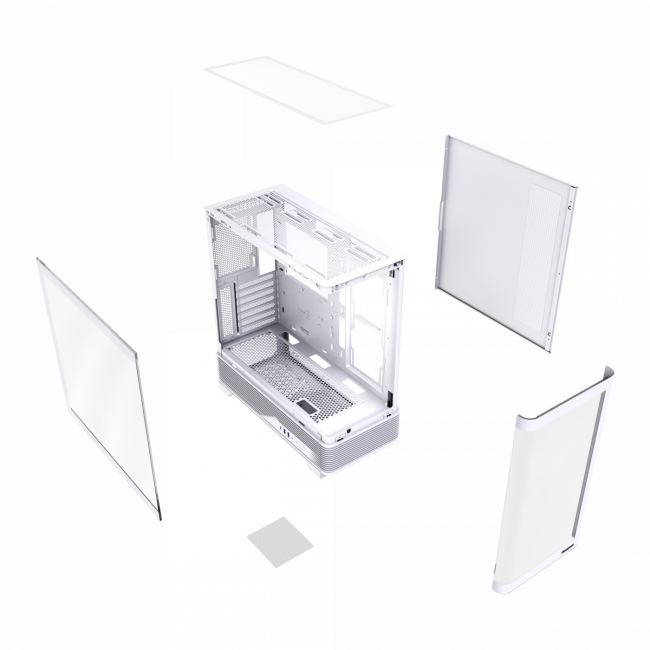 Корпус без блока питания HSPD F560-TGWH — для бизнеса и офиса