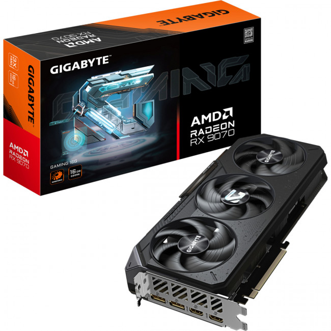 Видеокарта Gigabyte Radeon RX 9070 GAMING 16G (GV-R9070GAMING-16GD) — для бизнеса и офиса