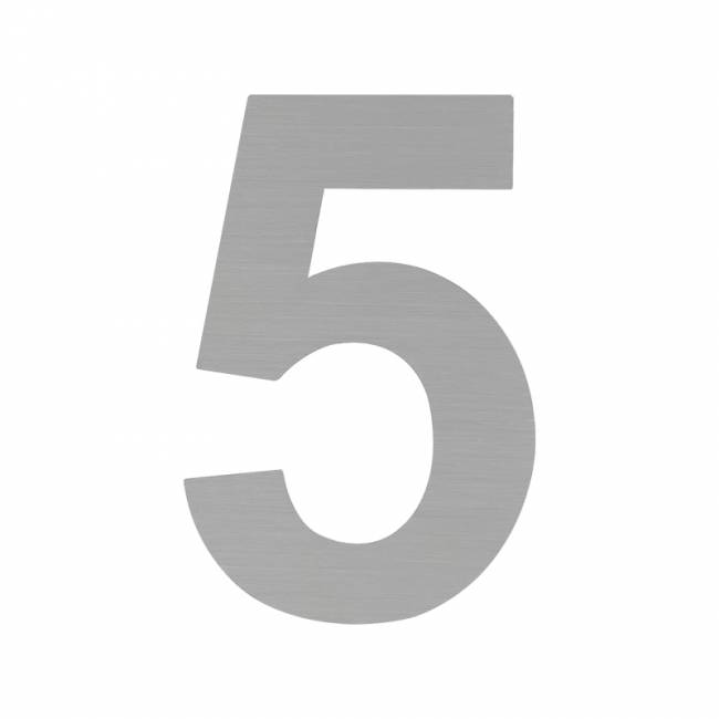 Цифра на дверь Luxe 75 мм сатинированный хром 5 — для бизнеса и офиса Цифра на дверь Luxe 75 мм сатинированный хром 5 — для бизнеса и офиса