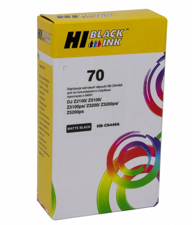 Картридж Hi-Black (HB-C9448A) №70 для HP DesignJet z2100/3100/3200/5200, MBk — для бизнеса и офиса Картридж Hi-Black (HB-C9448A) №70 для HP DesignJet z2100/3100/3200/5200, MBk — для бизнеса и офиса
