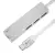 USB HUB TypeC 4в1 разветвитель на 3 порта USB 3.0 + сетевой адаптер Gigabit Ethernet RJ-45, серебристый, алюминиевый корпус, GCR-54603 Greenconnect GCR-54603 — для бизнеса и офиса