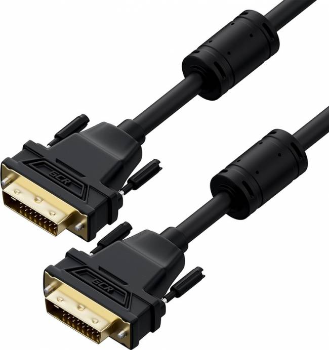 GCR Кабель PROF 15.0m DVI-D, черный, GOLD, ферритовые кольца, OD 8.5mm, 28 AWG, DVI/DVI, 25M/25M, двойной экран Greenconnect GCR-52159 — для бизнеса и офиса GCR Кабель PROF 15.0m DVI-D, черный, GOLD, ферритовые кольца, OD 8.5mm, 28 AWG, DVI/DVI, 25M/25M, двойной экран Greenconnect GCR-52159 — для бизнеса и офиса