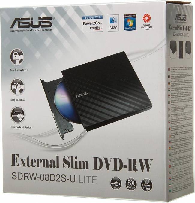 Привод DVD-RW ASUS SDRW-08D2S-U LITE/BLK/G/AS — для бизнеса и офиса Привод DVD-RW ASUS SDRW-08D2S-U LITE/BLK/G/AS — для бизнеса и офиса