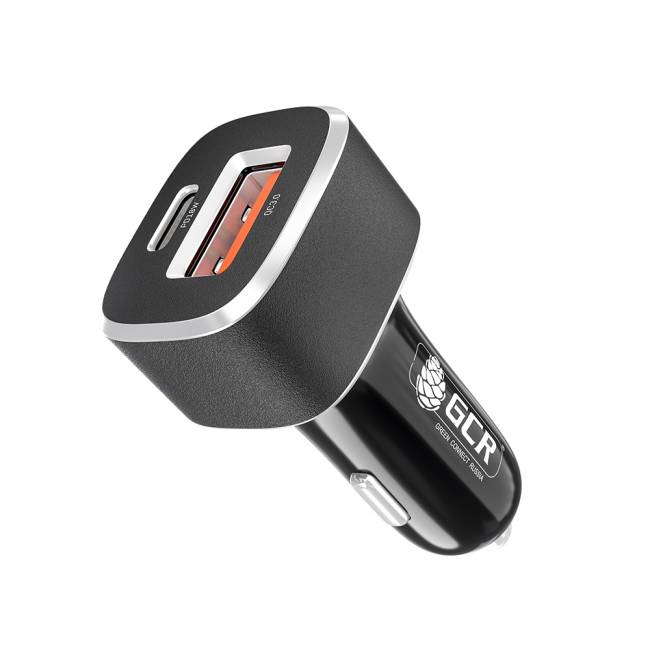 GCR Автомобильное зарядное устройство на 2 USB порта [AF+TypeC], QuckCharge 3.0 + Power Delivery 18W, GCR-52281 Greenconnect 2 USB порта [AF+CF], QuckCharge 3.0 + Power Delivery 18W GCR-52281 — для бизнеса и офиса