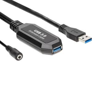 Кабель-адаптер USB3.0-repeater, удлинительный активный <Am-->Af> 15м VCOM <CU827-15M> Кабель VCOM 15 м (CU827-15M)