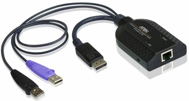 Модуль удлинителя, Display port+KBD+MOUSE USB,  50 метр., для подкл. комплекта перключат. KN2124v/2140v/4124v/4140v/2116A/2132/4116/4132; KM0532/0932/0032, макс.разреш. 1920х1200, RJ45+HD-DP+USB A-тип, Female+2xMale, без Б.П., (DDC2B) [KA7169] ATEN KA7169 — для бизнеса и офиса