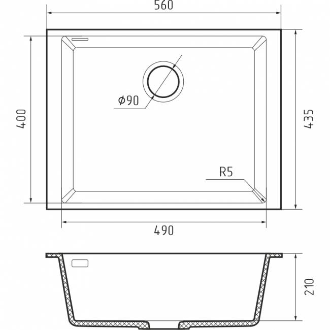Кухонная мойка RIVELATO Rivelato SR-5649 Sabbia — для бизнеса и офиса Кухонная мойка RIVELATO Rivelato SR-5649 Sabbia — для бизнеса и офиса