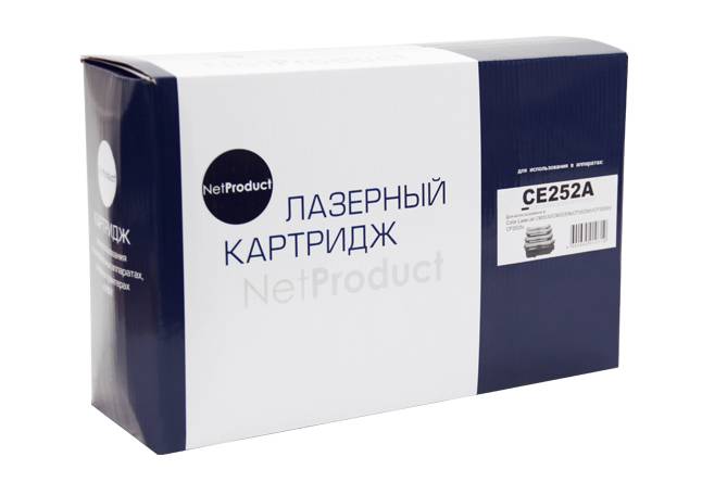 Картридж NetProduct (N-CE252A) для HP CLJ CP3525/CM3530, Восстановленный, Y, 7K — для бизнеса и офиса Картридж NetProduct (N-CE252A) для HP CLJ CP3525/CM3530, Восстановленный, Y, 7K — для бизнеса и офиса