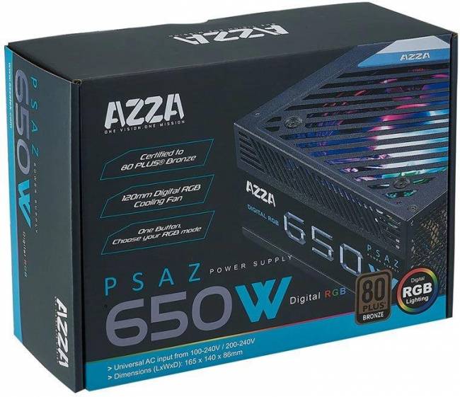Блок питания AZZA PSAZ-650 — для бизнеса и офиса Блок питания AZZA PSAZ-650 — для бизнеса и офиса