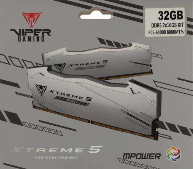 Память DDR5 2x16GB 8000MHz Patriot PVXR532G80C38KM — для бизнеса и офиса