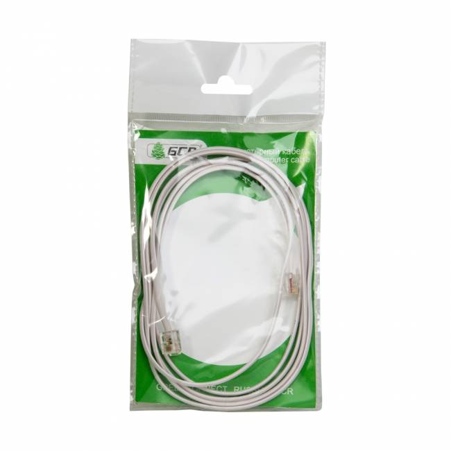 Greenconnect Телефонный шнур удлинитель для аппарата 6.0m GCR-TP6P4C-6.0m, 6P4C (джек 6p4c - jack 6p4c) белый Greenconnect RJ11 - RJ11 6м — для бизнеса и офиса Greenconnect Телефонный шнур удлинитель для аппарата 6.0m GCR-TP6P4C-6.0m, 6P4C (джек 6p4c - jack 6p4c) белый Greenconnect RJ11 - RJ11 6м — для бизнеса и офиса