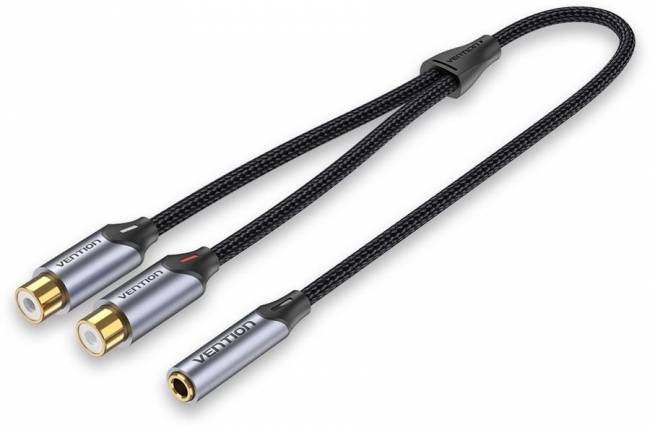 Переходник-разветвитель Vention гибкий Jack 3.5 mm F / 2RCA F - 0.3м Vention гибкий Jack 3.5 mm F / 2RCA F - 0.3 м — для бизнеса и офиса Переходник-разветвитель Vention гибкий Jack 3.5 mm F / 2RCA F - 0.3м Vention гибкий Jack 3.5 mm F / 2RCA F - 0.3 м — для бизнеса и офиса