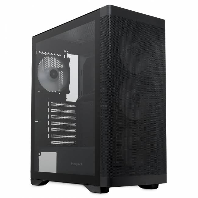 Корпус без блока питания HSPD M520-TGBK-ARGB — для бизнеса и офиса Корпус без блока питания HSPD M520-TGBK-ARGB — для бизнеса и офиса