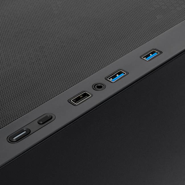 Корпус без блока питания HSPD M520-TGBK-ARGB — для бизнеса и офиса Корпус без блока питания HSPD M520-TGBK-ARGB — для бизнеса и офиса