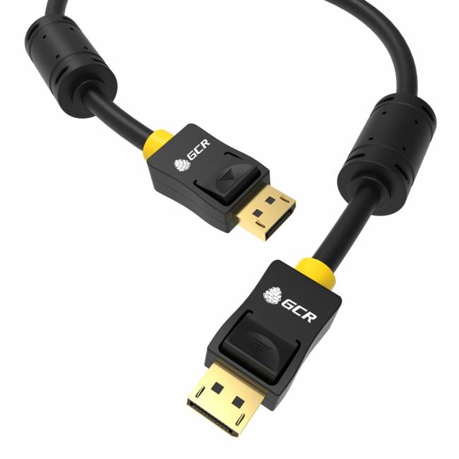 GCR Кабель PROF 5.0m DisplayPort v1.4, 8 K 60Hz, 4 K 165Hz, 20M/20M, черный, ферритовые кольца, 28/28 AWG, GCR-51914 Greenconnect HDMI (m)- HDMI (m) 5м — для бизнеса и офиса GCR Кабель PROF 5.0m DisplayPort v1.4, 8 K 60Hz, 4 K 165Hz, 20M/20M, черный, ферритовые кольца, 28/28 AWG, GCR-51914 Greenconnect HDMI (m)- HDMI (m) 5м — для бизнеса и офиса