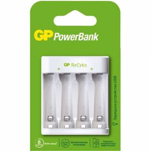 Зарядное устройство Е411 для АА и ААА аккумуляторов GP PowerBank E411 (4891199210440)