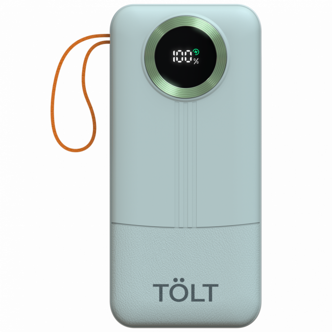 Портативный аккумулятор TOLT Lit KP328 Green, 30000mAh, 22,5W, fast charging and PD, green, CCC TÖLT KP328 Green — для бизнеса и офиса Портативный аккумулятор TOLT Lit KP328 Green, 30000mAh, 22,5W, fast charging and PD, green, CCC TÖLT KP328 Green — для бизнеса и офиса