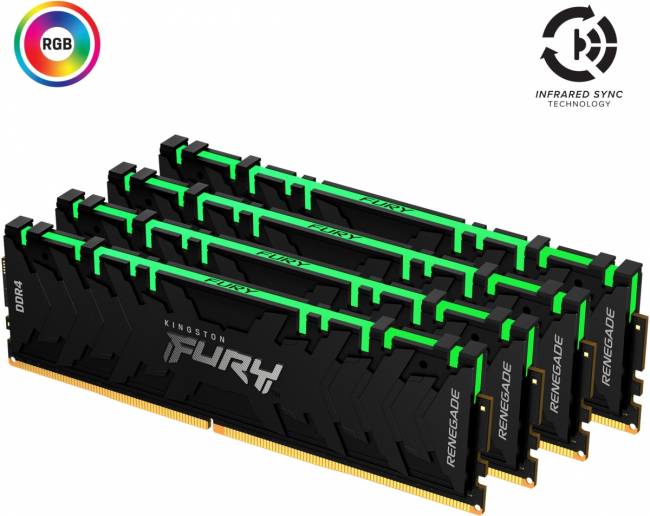 Память оперативная Kingston FURY Renegade RGB KF432C16RB1AK4/64 — для бизнеса и офиса Память оперативная Kingston FURY Renegade RGB KF432C16RB1AK4/64 — для бизнеса и офиса