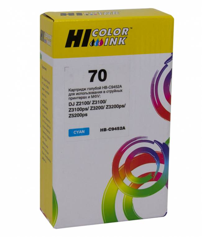 Картридж Hi-Black (HB-C9452A) №70 для HP DesignJet z2100/3100/3200/5200, C — для бизнеса и офиса Картридж Hi-Black (HB-C9452A) №70 для HP DesignJet z2100/3100/3200/5200, C — для бизнеса и офиса