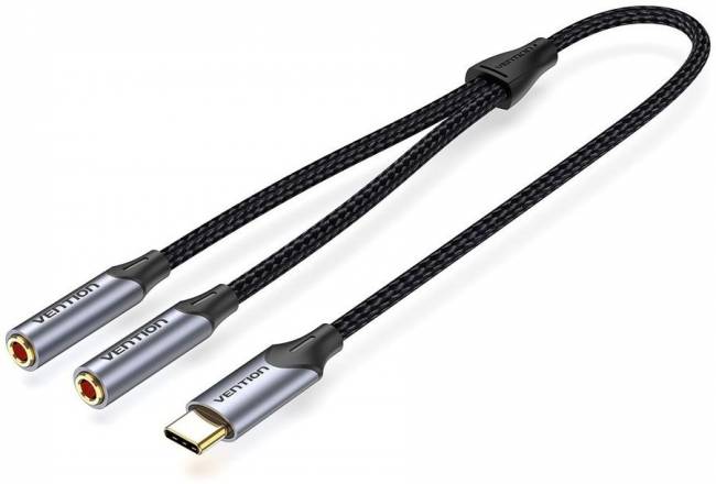 Переходник-разветвитель Vention гибкий USB-C M/Jack 3.5 mm F x 2 - 0.3м Vention гибкий USB-C M / Jack 3.5 mm F x 2 - 0.3м — для бизнеса и офиса Переходник-разветвитель Vention гибкий USB-C M/Jack 3.5 mm F x 2 - 0.3м Vention гибкий USB-C M / Jack 3.5 mm F x 2 - 0.3м — для бизнеса и офиса